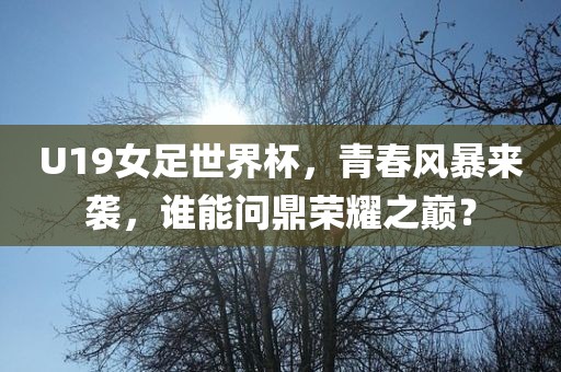 U19女足世界杯，青春风暴来袭，谁能问鼎荣耀之巅？广西贺州市华昌新材料有限公司