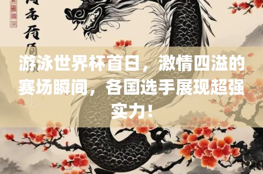 游泳世界杯首日，激情四溢的赛场瞬间，各国选手展现超强实力！