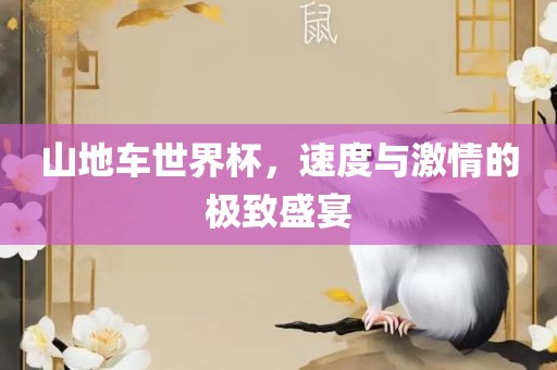 山地车世界杯，速度与激情的极致盛宴
