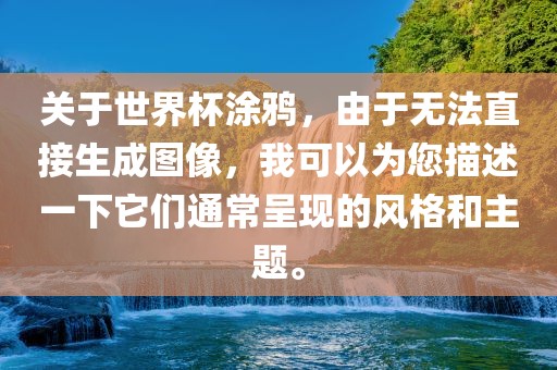 关于世界杯涂鸦，由于无法直接生成图像，我可以为您描述一下它们通常呈现的风格和主题。广西贺州市华昌新材料有限公司
