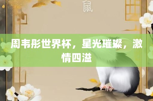 周韦彤世界杯，星光璀璨，激情四溢