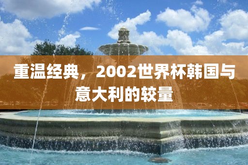 重温经典，2002世界杯韩国与意大利的较量广西贺州市华昌新材料有限公司
