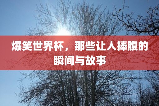 爆笑世界杯，那些让人捧腹的瞬间与故事