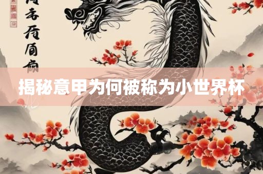 揭秘意甲为何被称为小世界杯