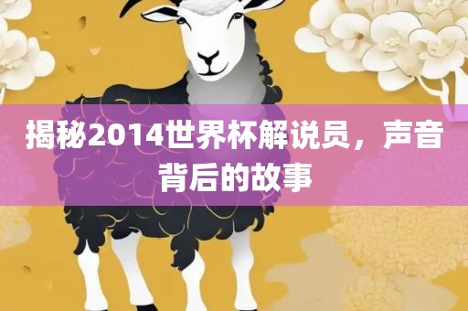 揭秘2014世界杯解说员，声音背后的故事