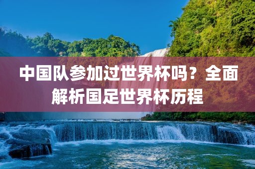中国队参加过世界杯吗？全面解析国足世界杯历程广西贺州市华昌新材料有限公司