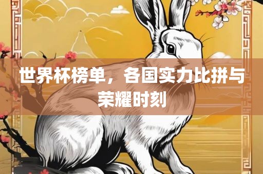 世界杯榜单，各国实力比拼与荣耀时刻广西贺州市华昌新材料有限公司