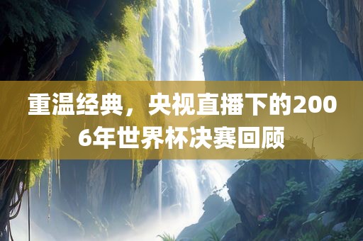 重温经典，央视直播下的2006年世界杯决赛回顾