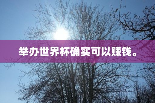 举办世界杯确实可以赚钱。广西贺州市华昌新材料有限公司