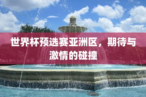 世界杯预选赛亚洲区，期待与激情的碰撞广西贺州市华昌新材料有限公司