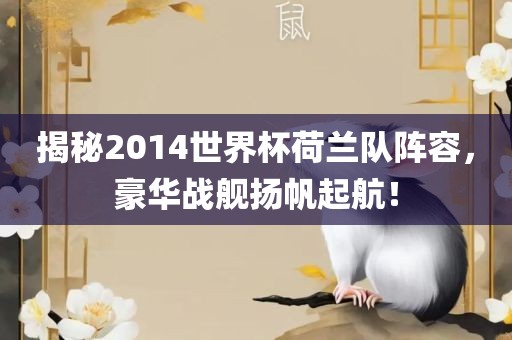 揭秘2014世界杯荷兰队阵容，豪华战舰扬帆起航！广西贺州市华昌新材料有限公司