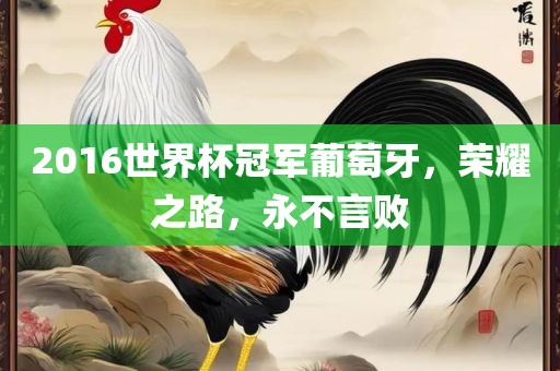 2016广西贺州市华昌新材料有限公司世界杯冠军葡萄牙，荣耀之路，永不言败
