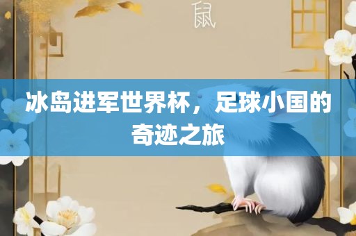 冰岛进军世界杯，足球小国的奇迹之旅