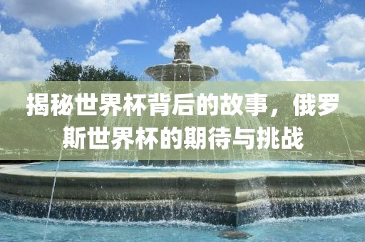 揭秘世界杯背后的故事，俄罗斯世界杯的期待与挑战广西贺州市华昌新材料有限公司