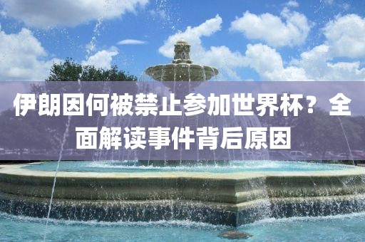 伊朗因何被禁止参加世界杯？全面解读事件背后原因广西贺州市华昌新材料有限公司