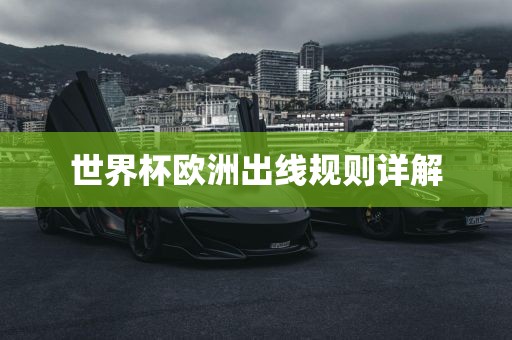 世界杯欧洲出线规则详解