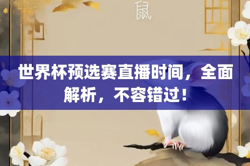 世界杯预选赛直播时间，全面解析，不容错过！广西贺州市华昌新材料有限公司