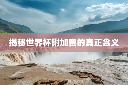 揭秘世界杯附加赛的真正含义