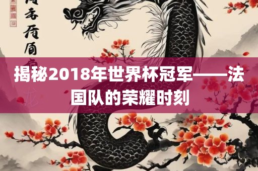 揭秘2018年世界杯冠军——法国队的荣耀时刻