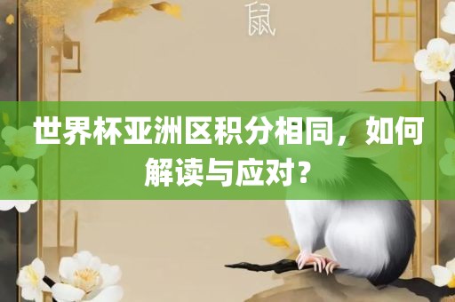 世界杯亚洲区积分相同，如何解读与应对？广西贺州市华昌新材料有限公司