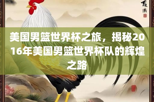 美国男篮世界杯之旅，揭秘2016年美国男篮世界杯队的辉煌之路