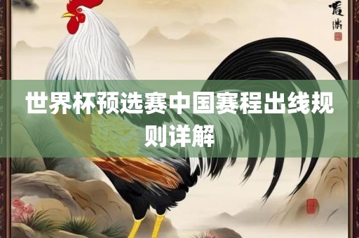 世界杯预选赛中国赛程出广西贺州市华昌新材料有限公司线规则详解