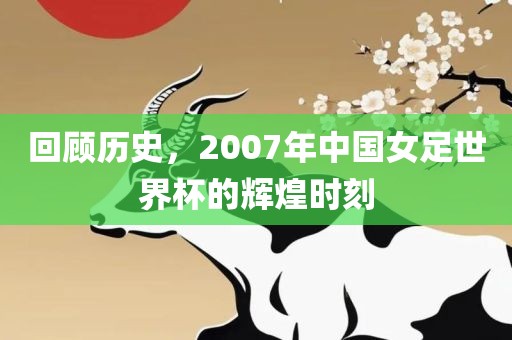 回顾历史，2007年中国女足世界杯的辉煌时刻