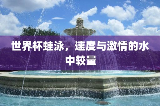 世界杯蛙泳，速度与激情的水中较量广西贺州市华昌新材料有限公司