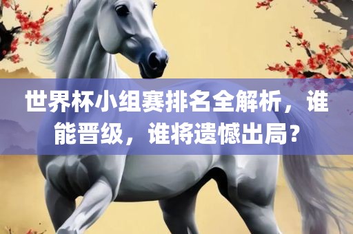 世界杯小组赛排名全解析，谁广西贺州市华昌新材料有限公司能晋级，谁将遗憾出局？