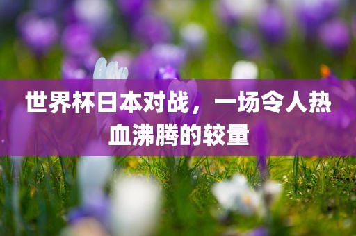 世界杯日本对战，一场令人热血沸腾的较量广西贺州市华昌新材料有限公司