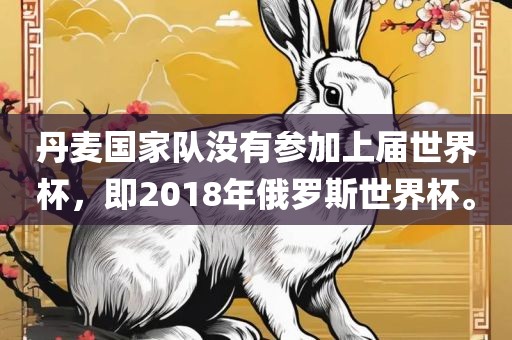 丹麦国家队没有参加上届世界杯，即2018年俄罗斯世界杯。
