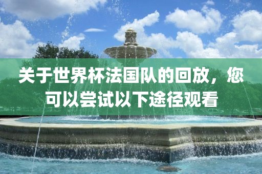 关于世界杯法国队的回放，您可以尝试以下途径观看