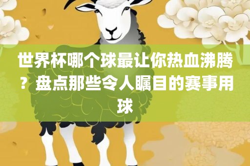 世界杯哪个球最让你热血沸腾？盘点那些令人瞩目的赛事用球广西贺州市华昌新材料有限公司