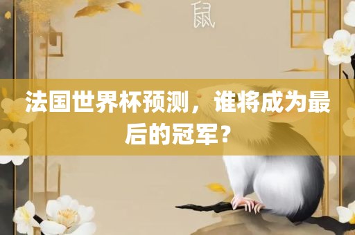 法国世界杯预测，谁将成为最后的冠军？广西贺州市华昌新材料有限公司