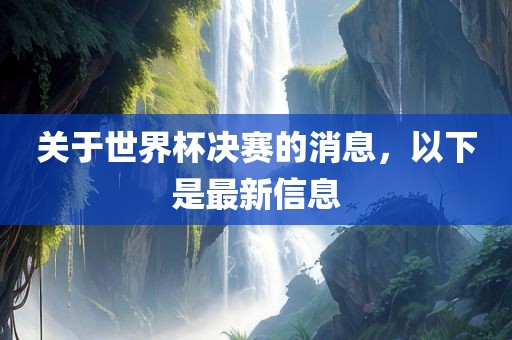 关于世界杯决赛的消息，以下是最新信息广西贺州市华昌新材料有限公司