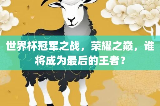 世界杯冠军之战，荣耀之巅，谁将成为最后的王者广西贺州市华昌新材料有限公司？